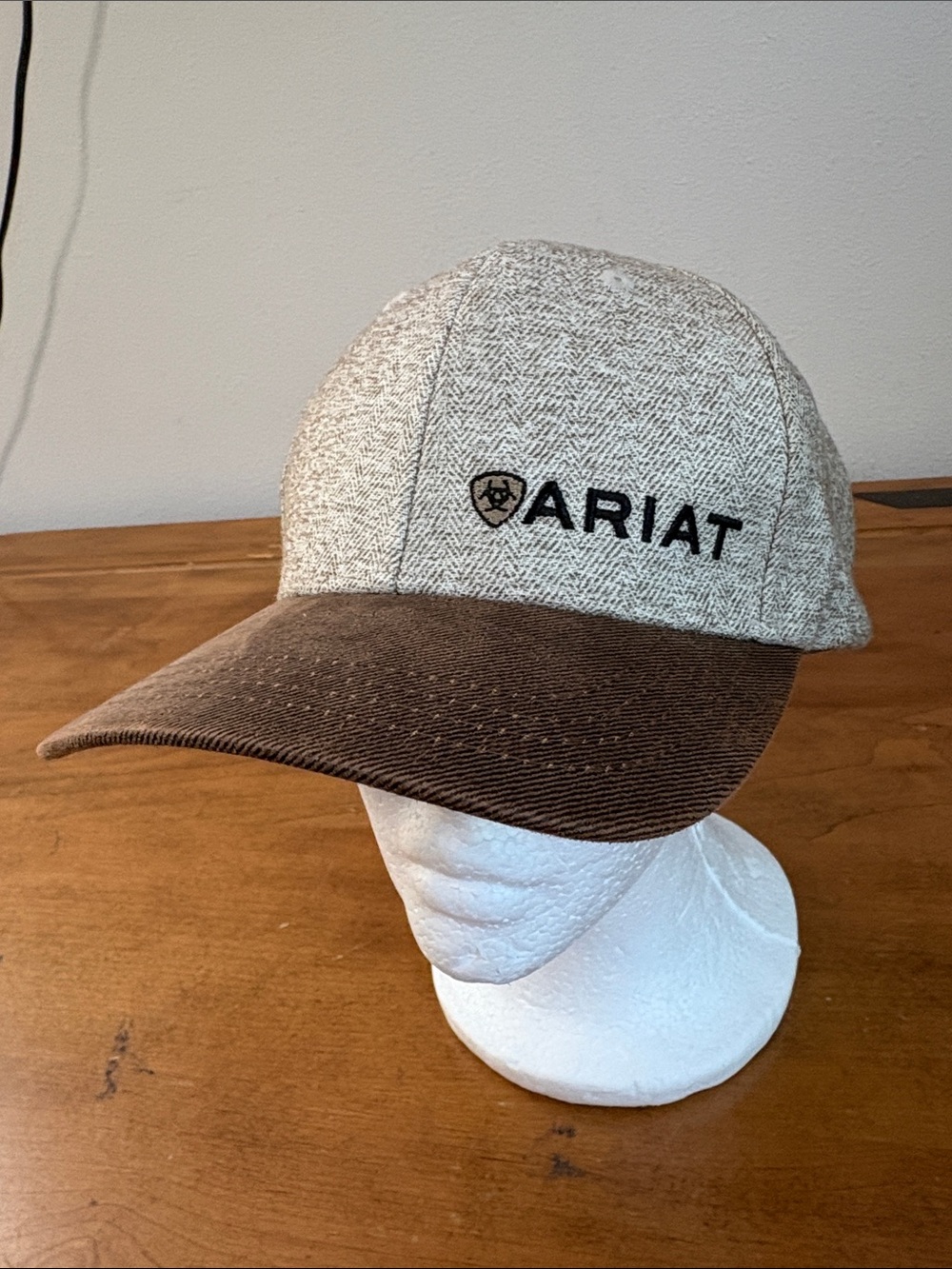 Ariat Two-Tone Tan Crown with Brown Brim Cap Adjustable